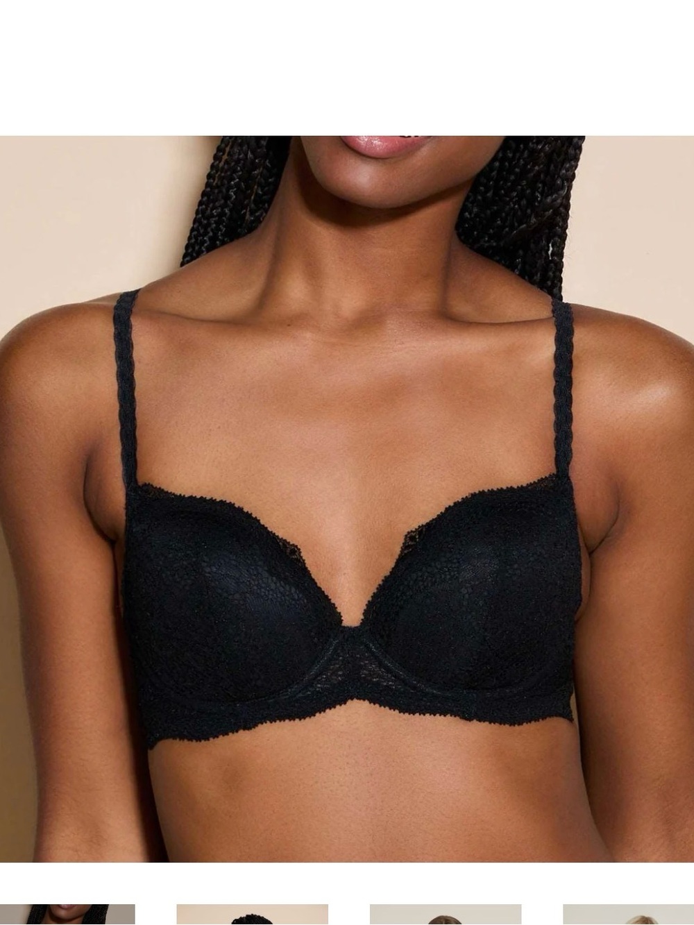Cosabella Forte T-Shirt Bra Black Lace Underwire Push-Up